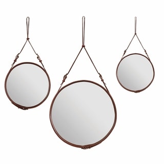 round leather mirror 20 round jacques adnet amrah cocoa leather strap round wall mirror buy mirrors online at overstockcom our best decorative round leather mirror 20 round jacques adnet amrah cocoa leather strap round wall mirror buy mirrors online at overstockcom our best decorative